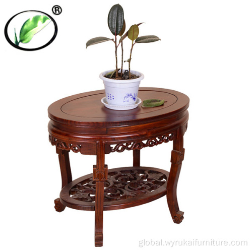 Solid Wood Plant Stands Oval bonsai solid wood pot table Factory
